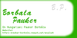 borbala pauker business card